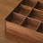 Black Walnut Wood Snack Serving Tray, 9 Compartments Glass Lid Organizer for Candy, Nuts, Chips.