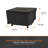 Modern Leisure Black Diamond Square Fire Pit Table Cover, Waterproof, 42" Square x 22"H, Black