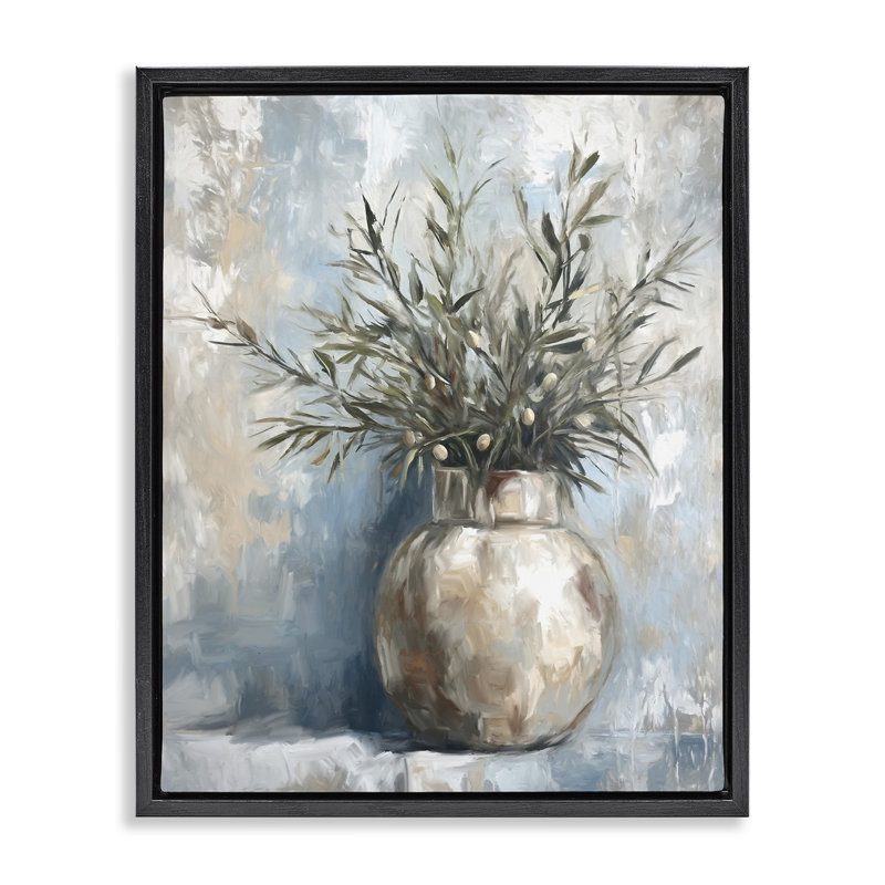 Art mural sur toile Floater, H 31 po x l 25 po, Cadre flottant noir de jais