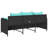Patio Sofa With Cushions 3-Seater Poly Rattan-273108639-272390808