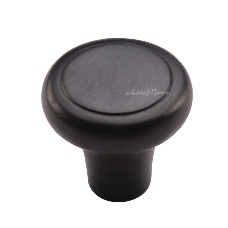 Round Oil Rubbed Bronze Mushroom Cabinet Knob with Mounting Hardware