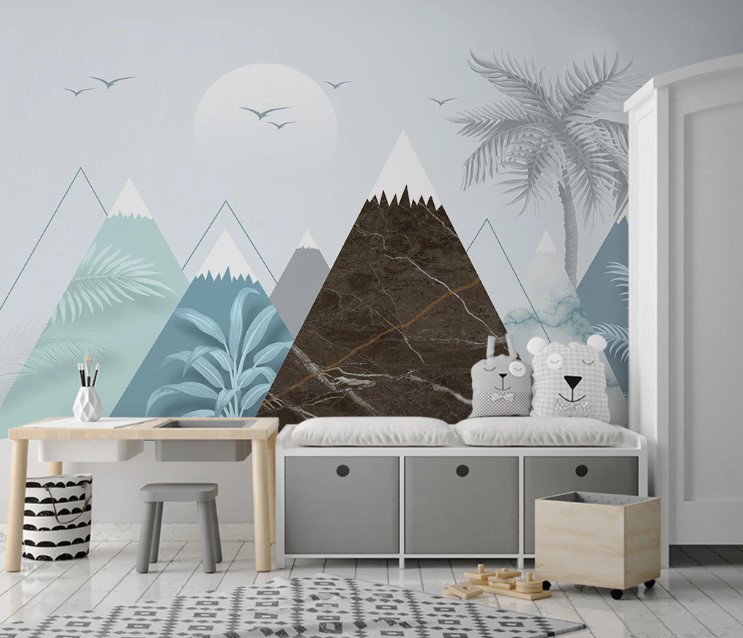 Papier peint amovible Palm Tree, L 75 po x l 112 po