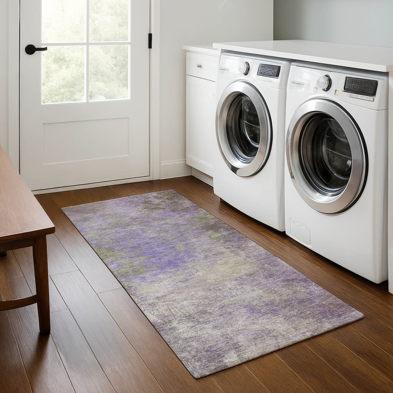 Premium Machine Washable Ariel Abstract Rug, Runner 2'3" x 7'6"