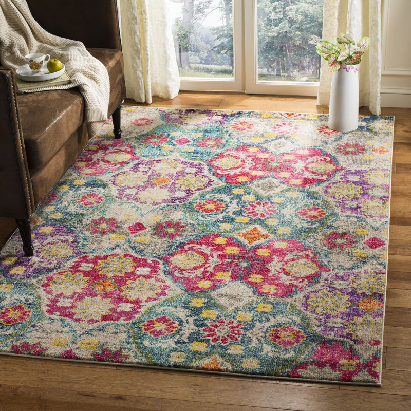 Moloney Performance Floral Rug, Rectangle 6'7" x 9'2"