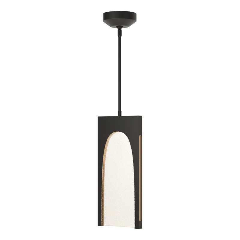 Cypress LED Single Rectangle Pendant, Black