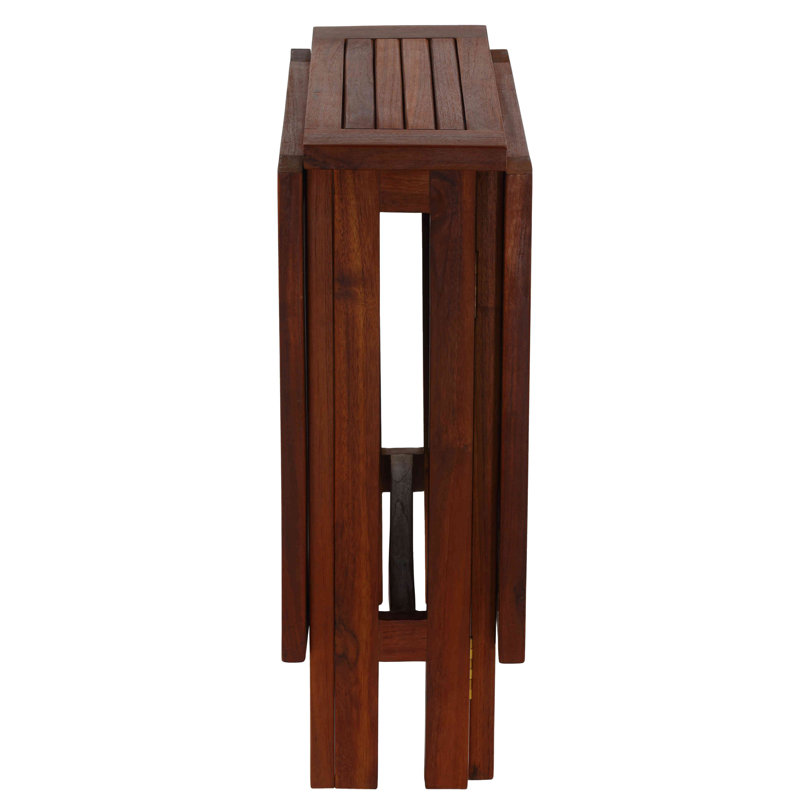 Kinner Rectangular Teak Outdoor Folding Dining Table