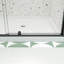 Cabine de douche à cadre pivotant noir mat - l 44-48 po, H 71 po, verre trempé 1/4 po, poignée en acier inoxydable, fermeture magnétique, porte de salle de bain en verre à conception de fuites l x noir, fonction de fuite-118281603
