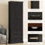 Armoire de rangement 71 po, noir-2057967048