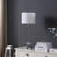 Lampe de table en métal chromé à motif floral 25,5 po