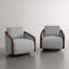 Upholstered Swivel Barrel Chair-1053755037