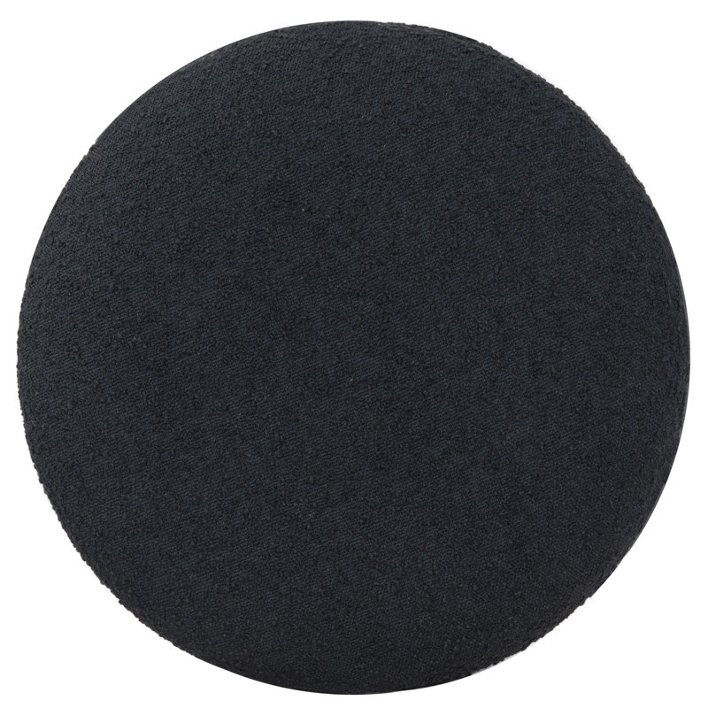 Mancora Upholstered Storage Ottoman, Black Boucle