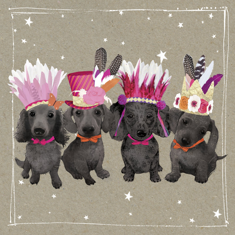 Fancypants Wacky Dogs VII, H 12 po x l 12 po x P 1,25 po