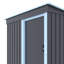 5 x 3 FT Outdoor Metal Storage Shed with Lockable Door for Garden