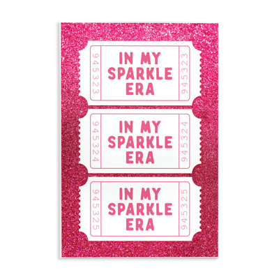 In In Sparkle Era billets, plaque murale, lettrée et doublée