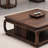 Medieval style solid wood coffee table