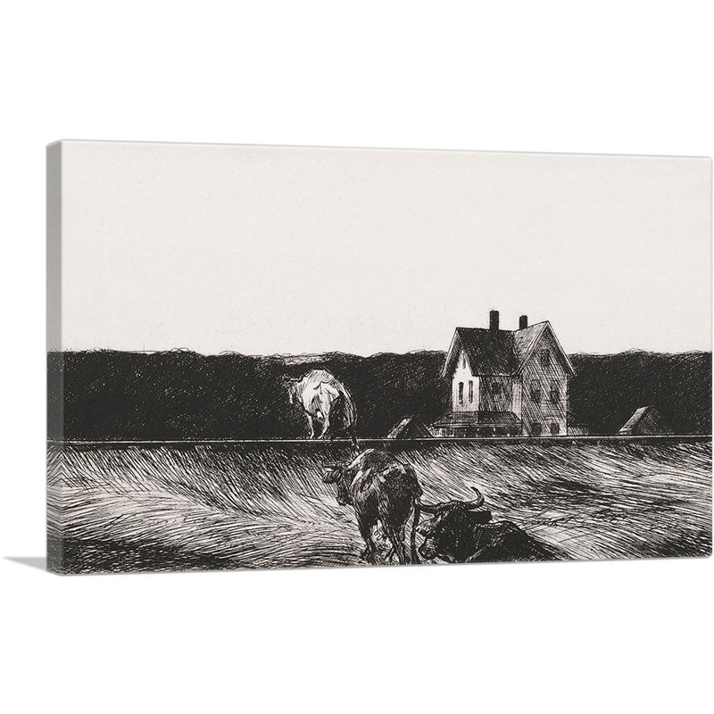 Paysage américain 1920 - impression, H 12 po x l 18 po x P 1,5 po