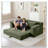 2 in 1 Convertible Folding Couch Bed,Memory Foam Cloud Loveseat Sofa-1252888494