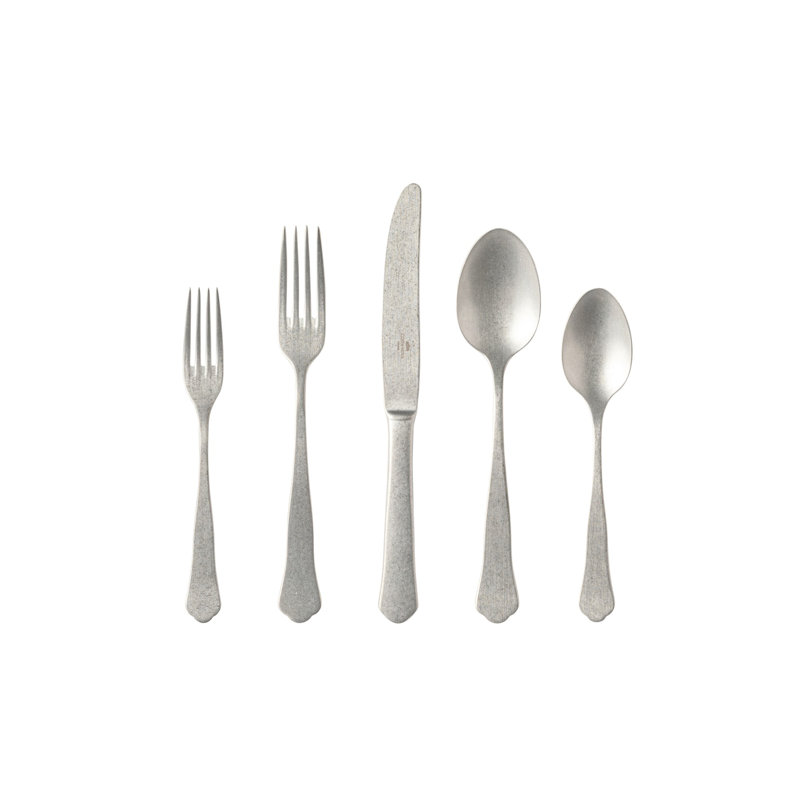 Prado Stainless Steel Flatware - Set of 5, Silver