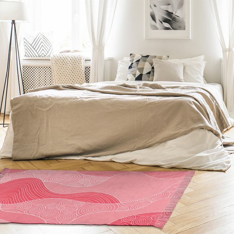 Tapis de zone rouge vagues à la main classic Mcguigan, Oui