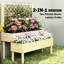 Boîte à fleurs en treillis pour patio, légumes idéaux, grille de 42,5 po x 20,5 po, deux boîtes spacieuses, doublures non tissées, boîte en bois naturel, capacité de plantation d'herbes adaptée à la production généreuse indépendante, à base d'eau