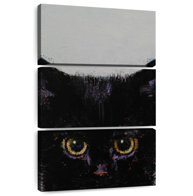 Brampt Black Kitten, 45" H x 28" W