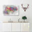 Multicoloured Rainbow Roses In Abstract - Wrapped Canvas Print-55309291