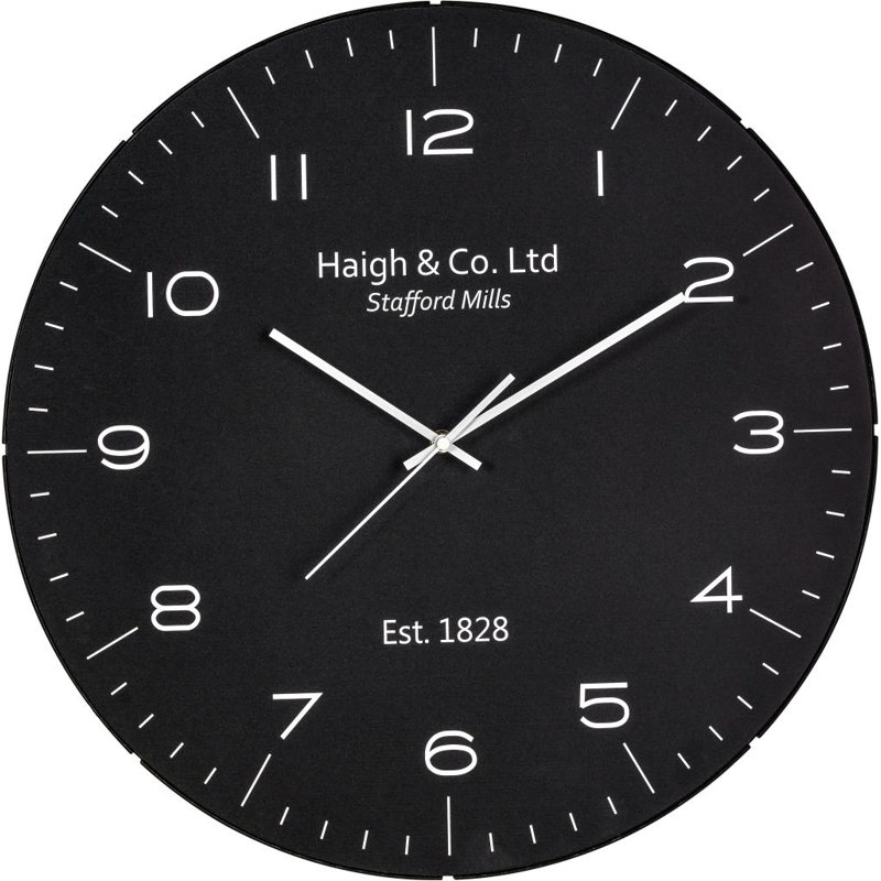 Wall Clock, Black/Silver