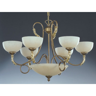 Lustre empire à 9 lumières avec accents de cristal