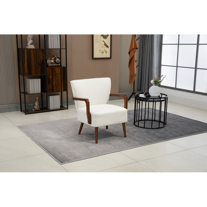 Fauteuil de 26,38 po de large Kardelen, Lin beige