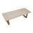Cascais - Outdoor Grey + Faux Travertine + Eucalyptus Dining Table Set