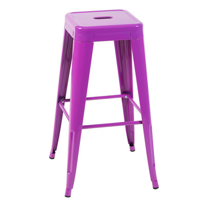 Tabourets de bar en mauve sans dossier à hauteur de comptoir de 30 pouces, assemblage et stable, idéal pour la salle à manger