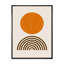 «Abstract Minimal Orange Sun and Rainbow I», cadre flottant, impression sur toile-59540704-59540705