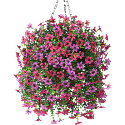 Panier artificiel à fleurs artificielles