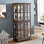 Bibliothèque, vitrine avec tablettes réglables et portes en verre pour la maison ou le bureau-1760670474