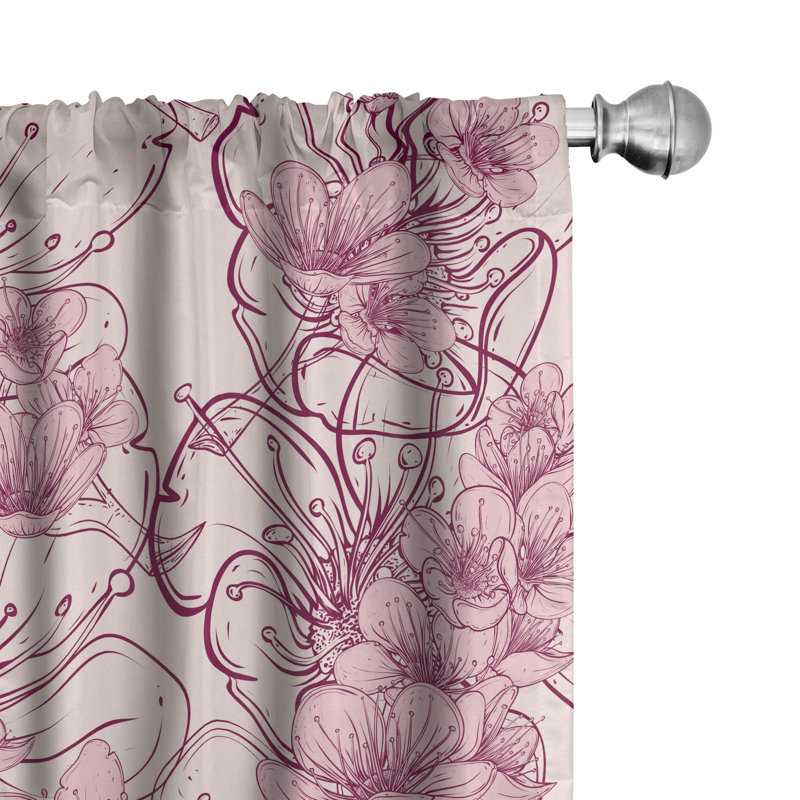 Quantella Semi Sheer Curtain Pair, 28" W x 63" L