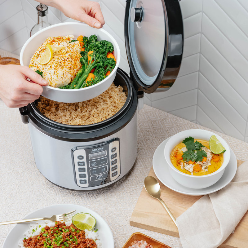 20-Cup Stainless Steel Digital Rice Cooker and Steamer