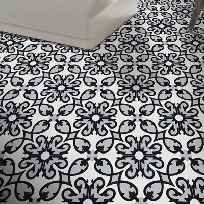Agadir 8" x 8" Cement Patterned Wall & Floor Tile
