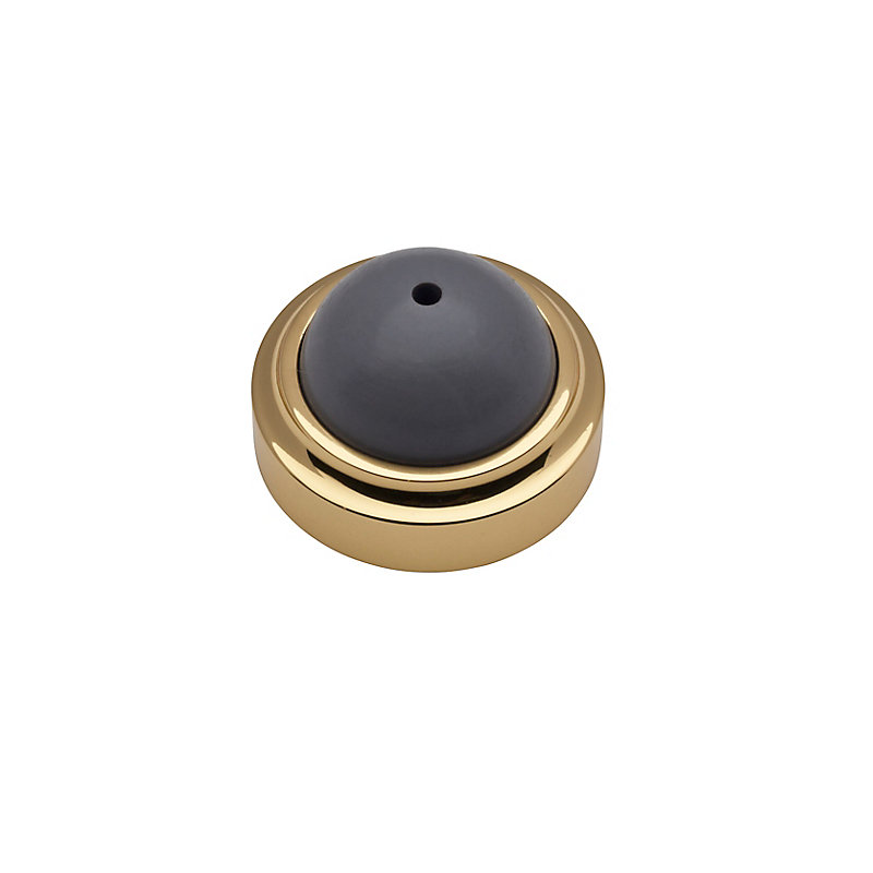 Satin Black and Gold Convex Wall Stop