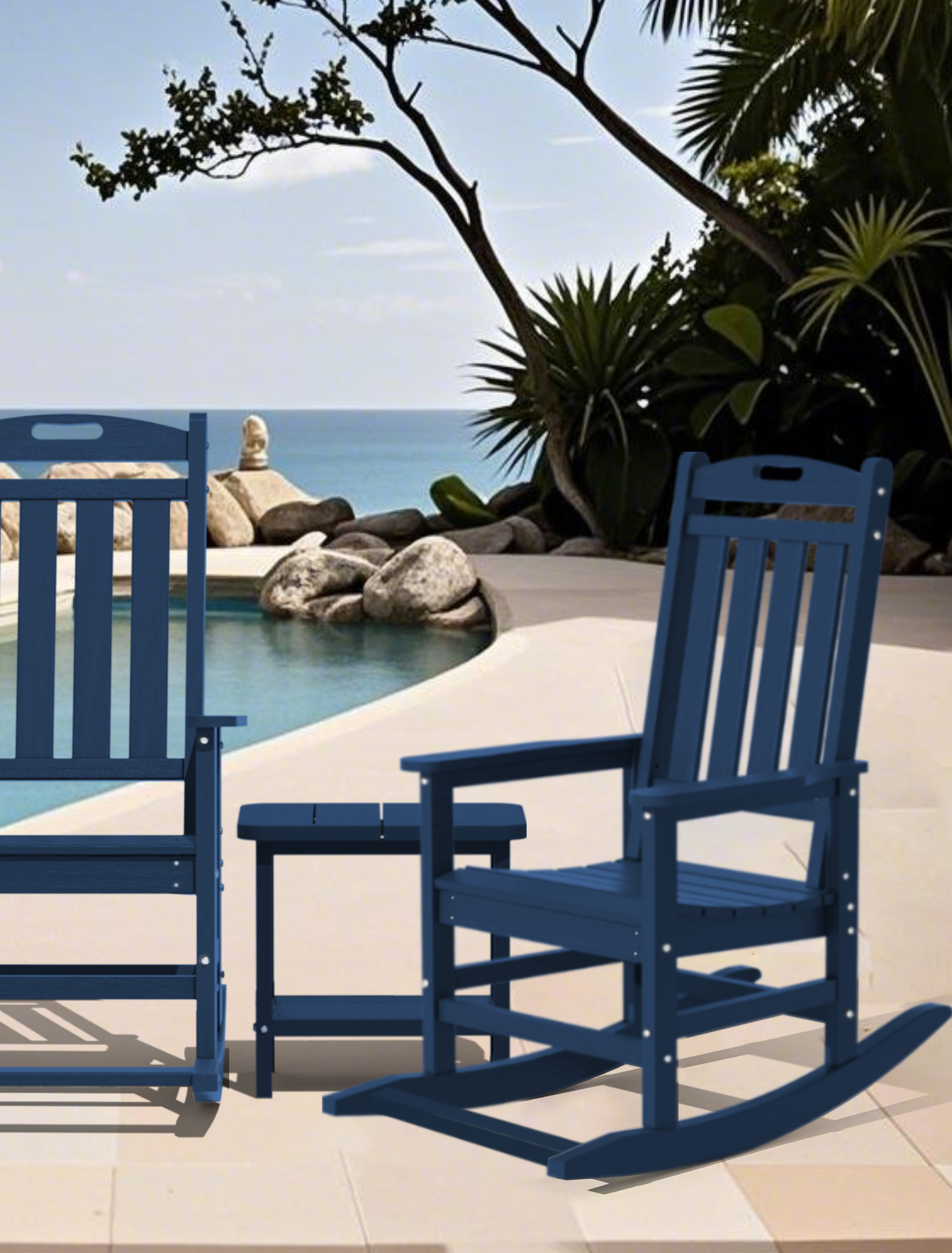 Lark Manor™ Hdpe Patio Outdoor Rocking Chairs (Set Of 2) | Wayfair
