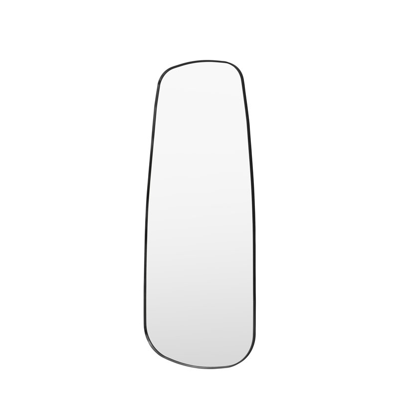 Holworth Shaped Leaner Mirror, Black, 170 cm H x 70 cm W