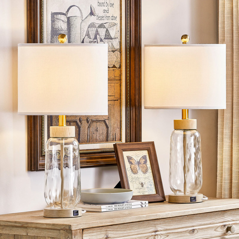 Krantz Glass USB Table Lamp