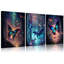40*30,3Pcs Framed Butterfly Canvas Wall Art Fantasy Forest Butterfly Wall Decoration Picture Butterflies Poster Print Painting.-581275899