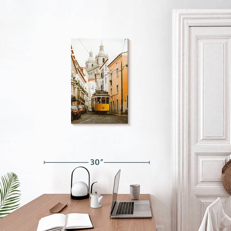 Mehar Alfama Yellow Tram, 24" H x 16" W