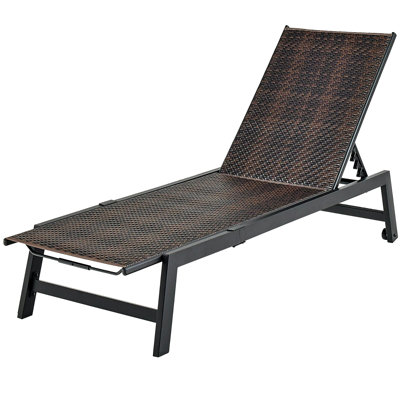 Neilyn Outdoor Metal Chaise Lounge