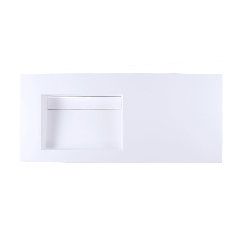 Kubista 48'' L Bathroom Sink, Matte White