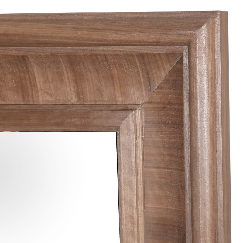 Miroir Kaya, 63,4 po x 32,3 po, Noyer, Rectangulaire