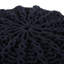 Pouf tricoté en coton bleu foncé pour ou au sol - capacité de poids de 200 lb, ajout décoratif, nettoyage des taches, perles incluses et utilisation du coussin Limite de 200 lb, décoratif, nettoyage seulement, rembourré