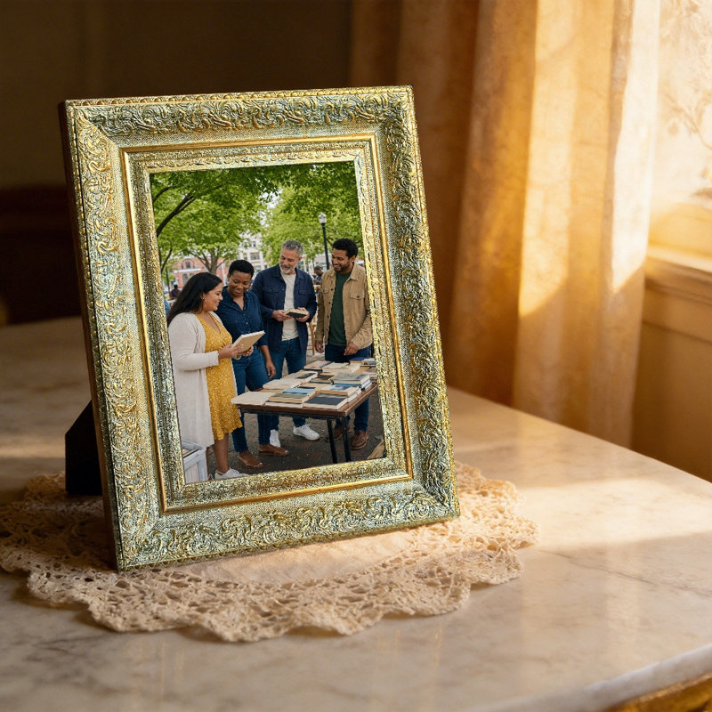 Cadre photo poli doré antique 1 PC 11 po x 14 po avec cadre PS