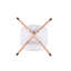 43cm Nordic Dining Chair, Plastic Shell Side Chair with Solid Wood Legs for Kitchen Dining Room-785352680