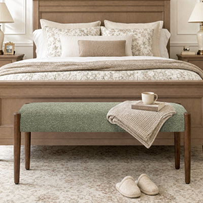 42'' W Modern Upholstered chenille Bench